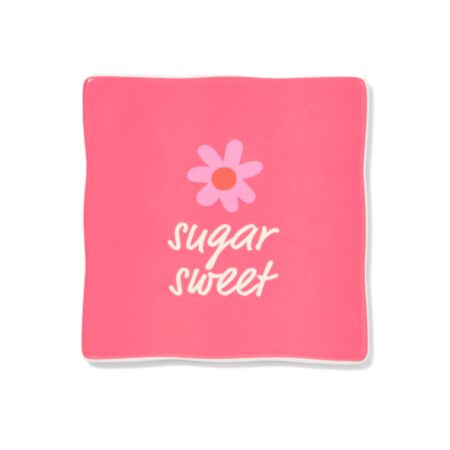 HEMA Tegel 10x10cm keramiek bloem 'sugar sweet' roze | HEMA