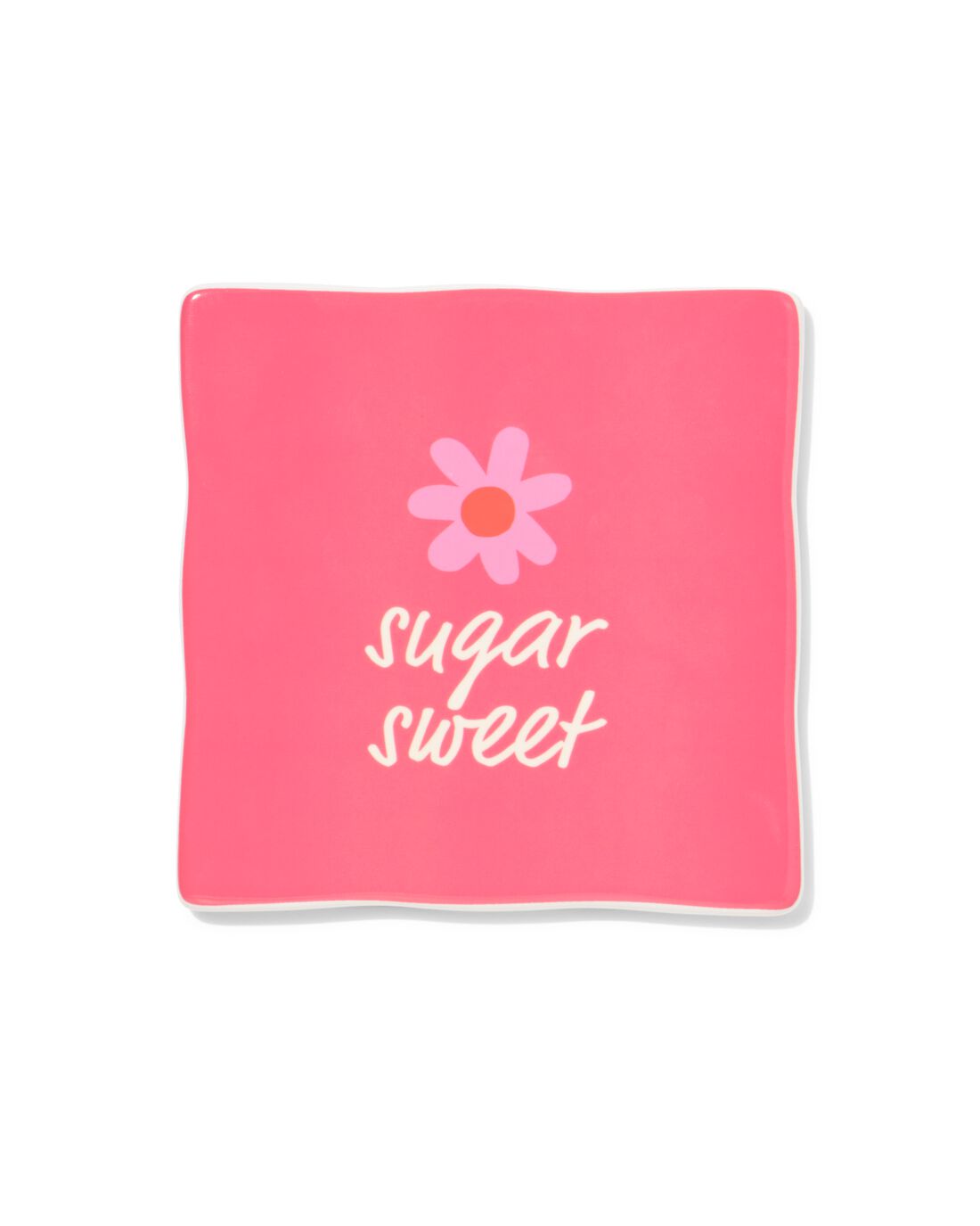 HEMA Tegel 10x10cm keramiek bloem 'sugar sweet' roze | HEMA