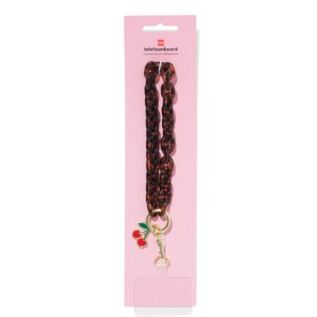 HEMA Telefoonkoord 25cm armband schakels (bruin) | HEMA