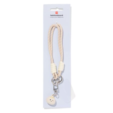 HEMA Telefoonkoord 25cm touw (beige) | HEMA