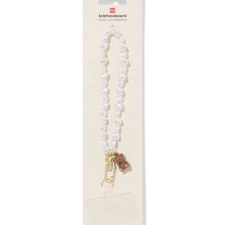 HEMA Telefoonkoord armband parels (gebroken wit) | HEMA