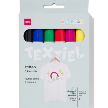 HEMA Textiel markers - 6 stuks | HEMA