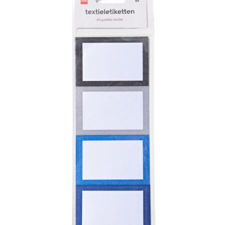 HEMA Textieletiketten - 8 stuks (blauw) | HEMA