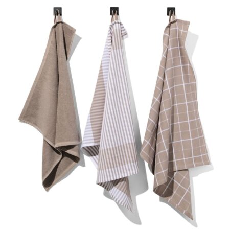 HEMA Thee- en keukendoeken bruin - 4 stuks (naturel) | HEMA