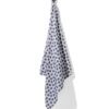 HEMA Theedoek 65x65 katoen grijs stip (zwart/wit) | HEMA