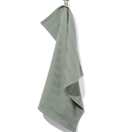 HEMA Theedoek 65x65 katoen grijsgroen (groen) | HEMA