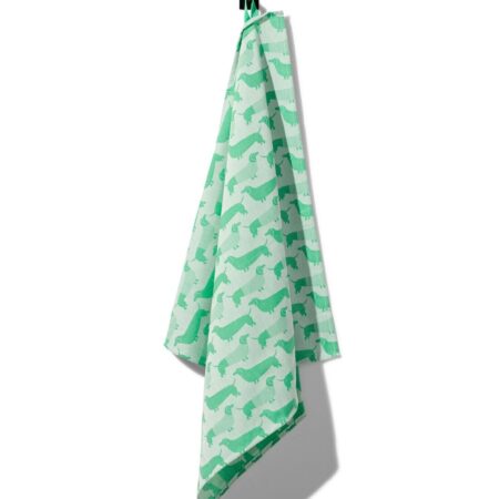 HEMA Theedoek 65x65 katoen groen (felgroen) | HEMA