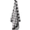 HEMA Theedoek 65x65 katoen met ruiten (zwart) | HEMA