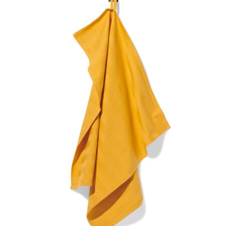 HEMA Theedoek 65x65 katoen oker (okergeel) | HEMA