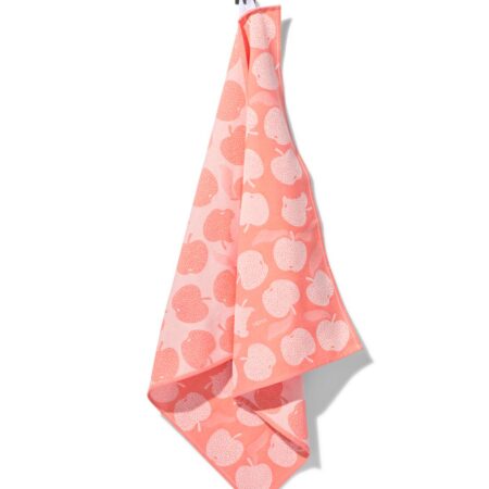 HEMA Theedoek 65x65cm katoen appel koraal (koraal) | HEMA