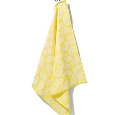 HEMA Theedoek 65x65cm katoen citroenen geel (geel) | HEMA