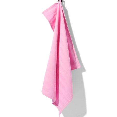 HEMA Theedoek 65x65cm katoen roze (roze) | HEMA