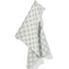 HEMA Theedoek 65x65cm katoen stippen grijsgroen (groen) | HEMA