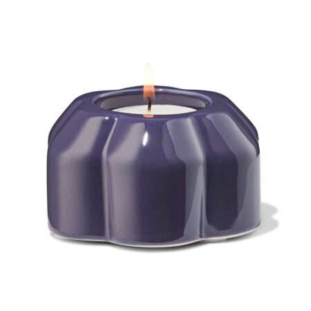 HEMA Theelichthouder keramiek bloem donkerblauw (donkerblauw) | HEMA