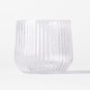 Theelichthouder ⌀10x8cm Bink glas ribbel transparant