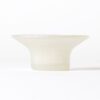Theelichthouder ⌀11x5cm Zwier glas ribbel wit (white wash)