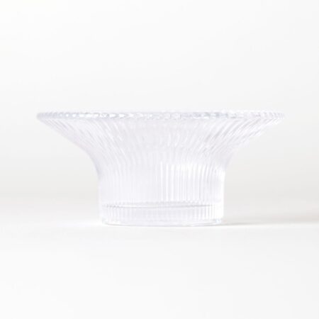 Theelichthouder ⌀11x5cm Zwier glas transparant