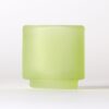 Theelichthouder ⌀7x7cm Kub glas mat groen