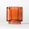 Theelichthouder ⌀7x7cm Kub glas oranje