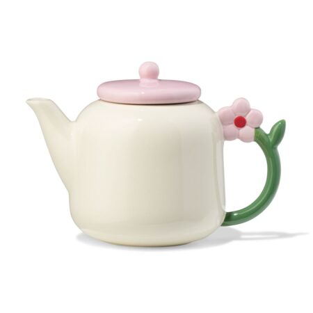 HEMA Theepot 600ml keramiek bloem oor | HEMA