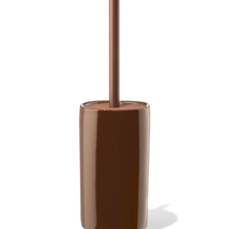HEMA Toiletborstel en houder ⌀10.5x19cm keramiek bruin (bruin) | HEMA