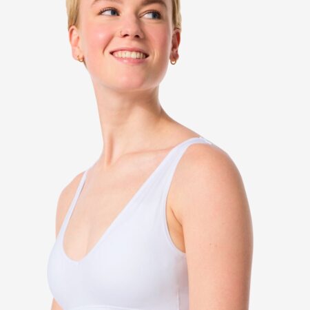 HEMA Top zonder beugel naadloos wit (wit) | HEMA