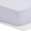 HEMA Topper hoeslaken 90x200cm hotel katoen percal wit (wit) | HEMA