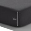 HEMA Topper hoeslaken 140x200cm zacht katoen donkergrijs (donkergrijs) | HEMA