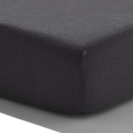 HEMA Topper hoeslaken 180x200cm zacht katoen donkergrijs (donkergrijs) | HEMA