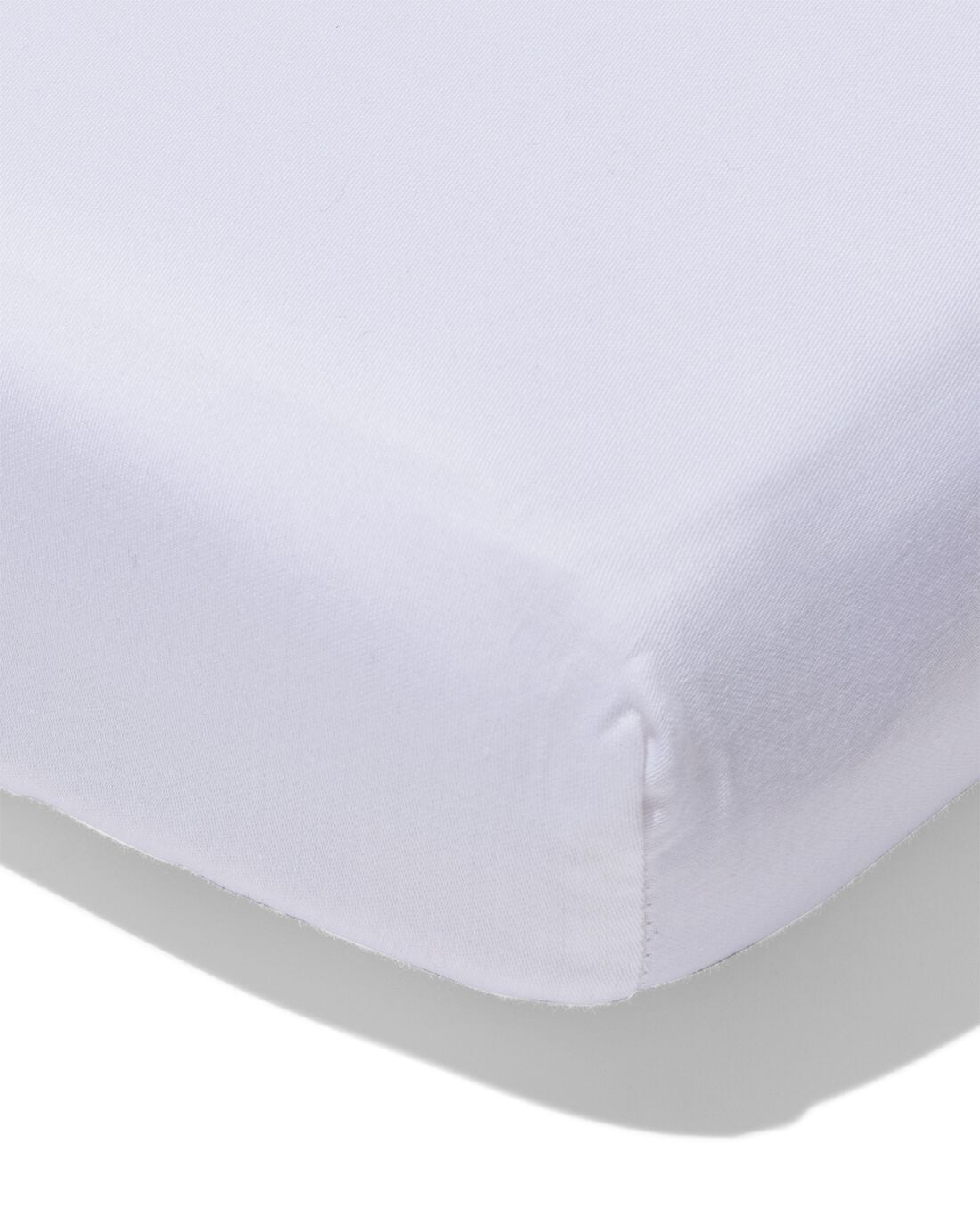HEMA Topper hoeslaken 180x220cm hotel katoen satijn wit (wit) | HEMA