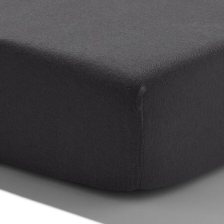 HEMA Topper hoeslaken 90x220cm zacht katoen donkergrijs (donkergrijs) | HEMA