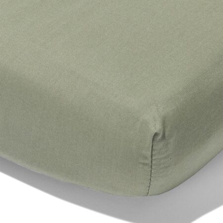 HEMA Topper hoeslaken 90x220cm zacht katoen groen (groen) | HEMA