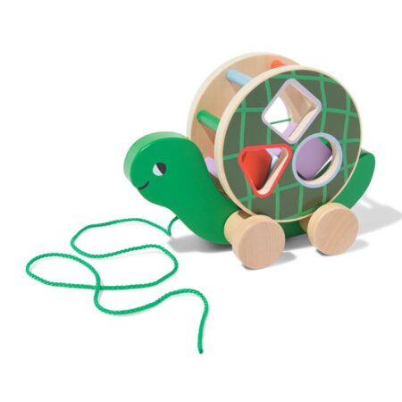 HEMA Trekdier schildpad met geluid 22x15.5x10cm hout | HEMA