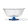 Trifleschaal ⌀26cm glas gekleurde voet (blauw)