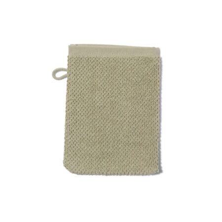 HEMA Tweedekans washand recycled katoen 16x21 grijsgroen (lichtgroen) | HEMA