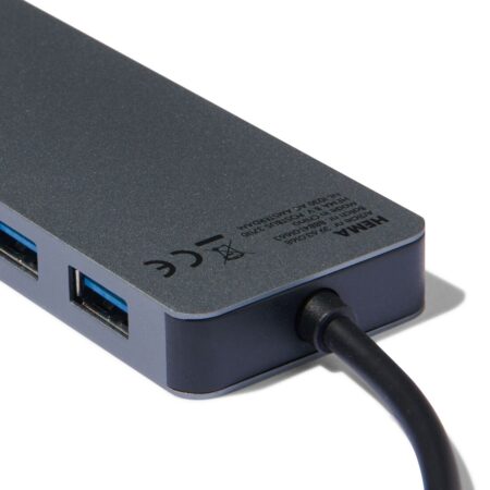 HEMA USB C hub grijs | HEMA