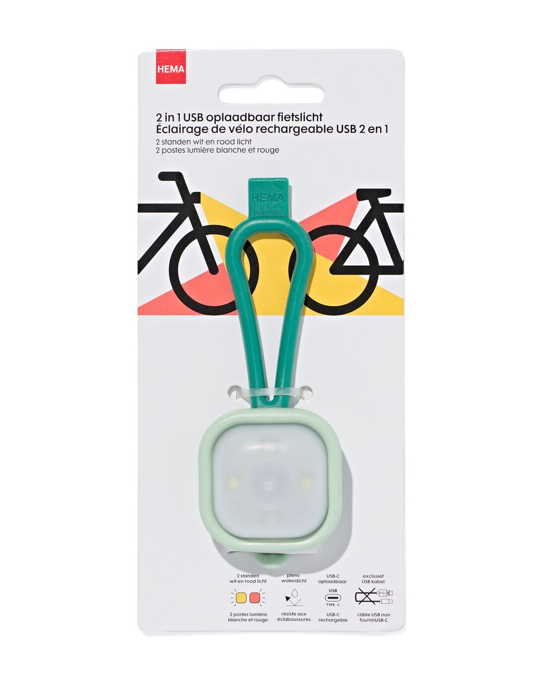 HEMA USB fietslampje voor- en achter | HEMA