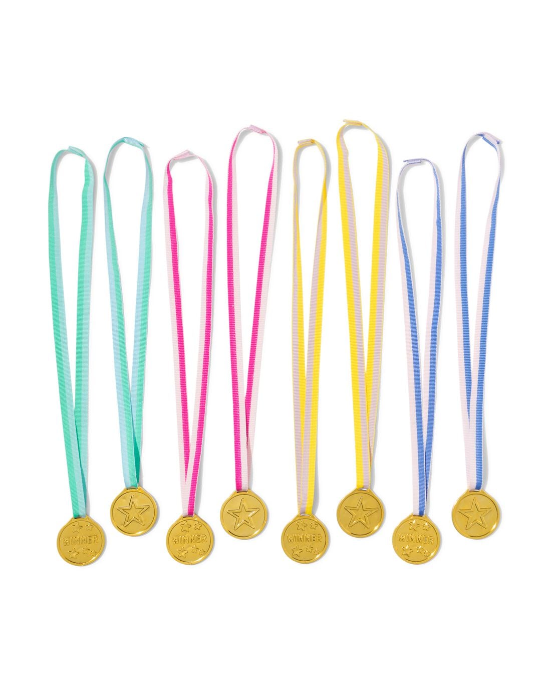 HEMA Uitdeel medailles 3.5cm ster - 8 stuks (multicolor) | HEMA