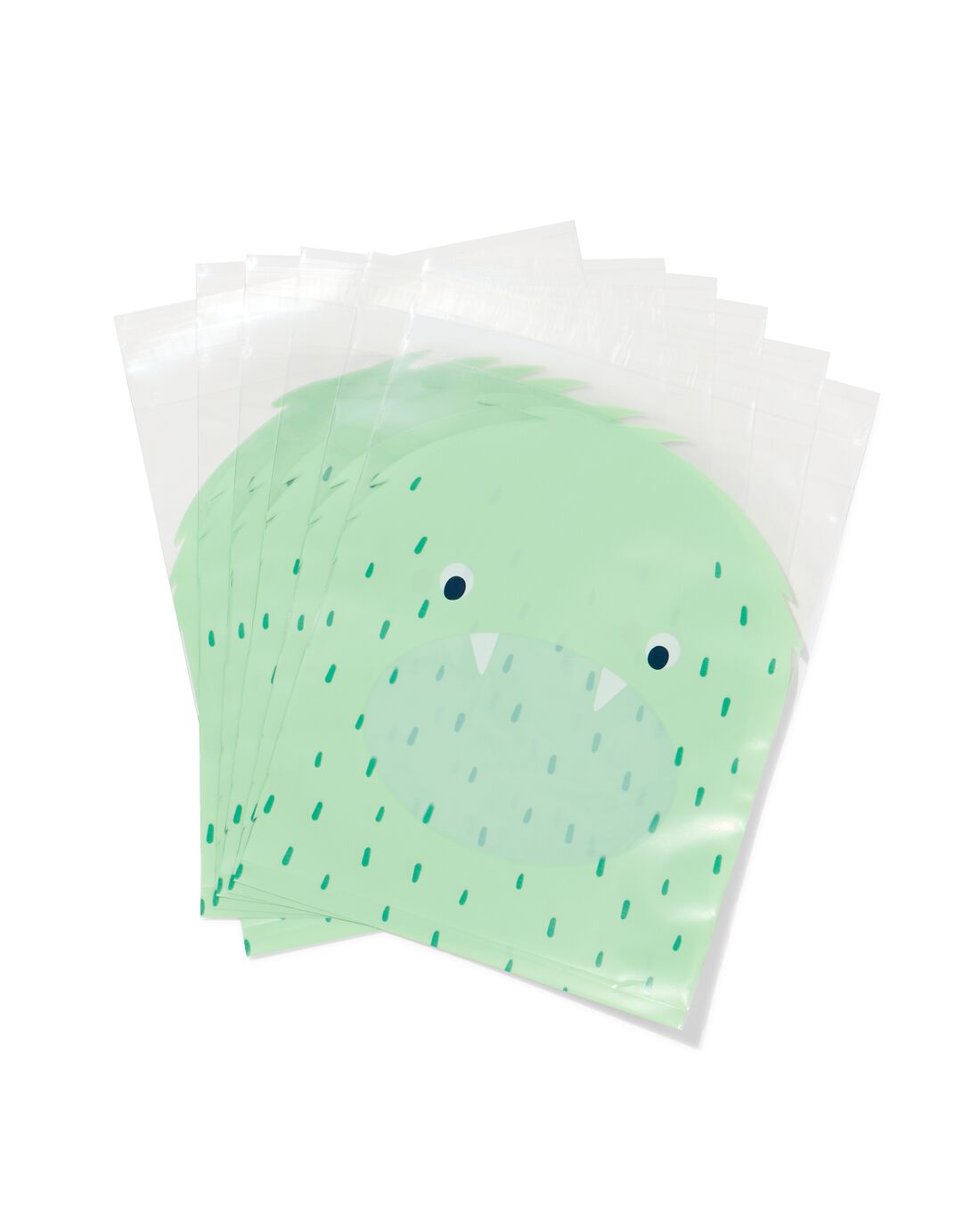 Uitdeelzakjes 26x16.5cm plastic monster - 8 stuks