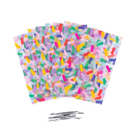 HEMA Uitdeelzakjes gekleurde streep - 8 stuks (multicolor) | HEMA