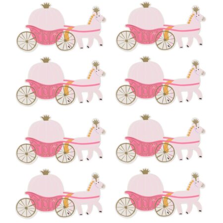 HEMA Uitnodigingskaarten prinses - 8 stuks (roze) | HEMA