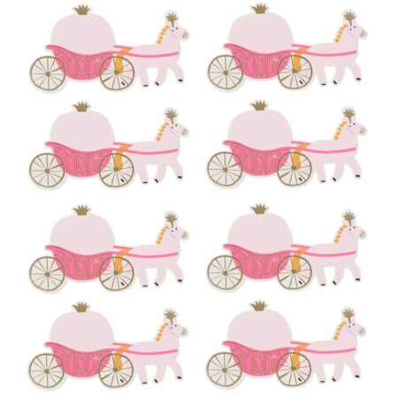 HEMA Uitnodigingskaarten prinses - 8 stuks (roze) | HEMA