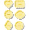 HEMA Uitsteekvormen figuurtjes - 6 stuks (geel) | HEMA