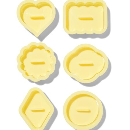 HEMA Uitsteekvormen figuurtjes - 6 stuks (geel) | HEMA
