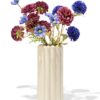 HEMA Vaas 28cm keramiek ribbel wit (wit) | HEMA