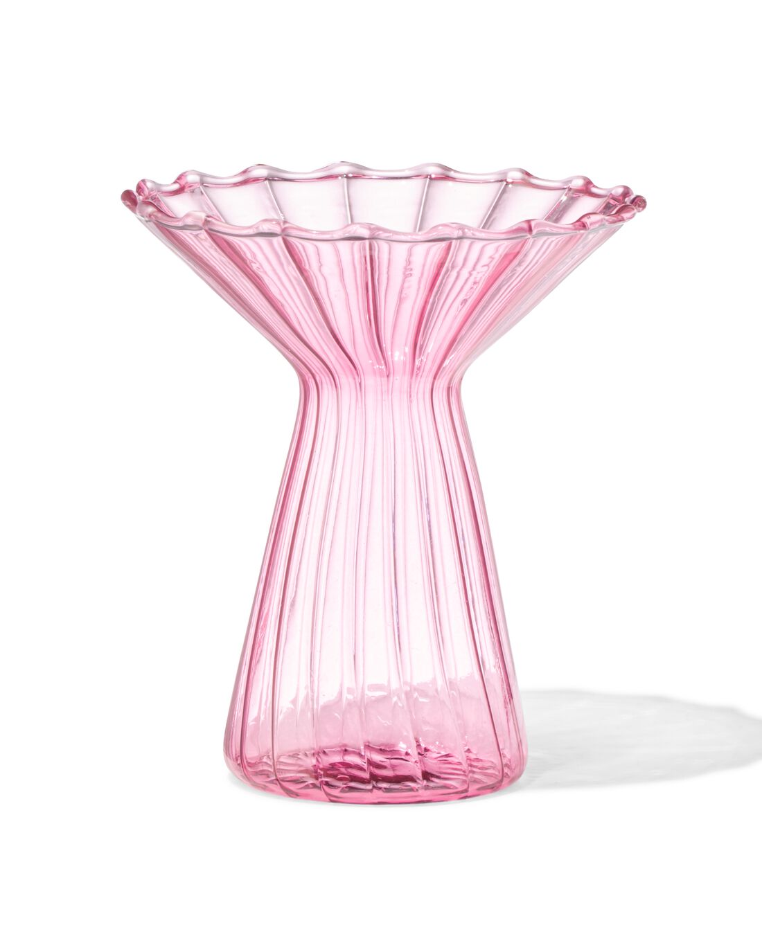 HEMA Vaas voor geurstokjes ⌀10x12cm glas met kraag roze (roze) | HEMA