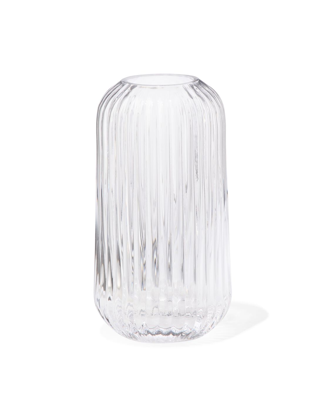 HEMA Vaas voor geurstokjes ⌀5.5x11cm glas ribbel transparant (transparant) | HEMA