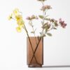 Vaas ⌀12x22cm Kub glas bruin