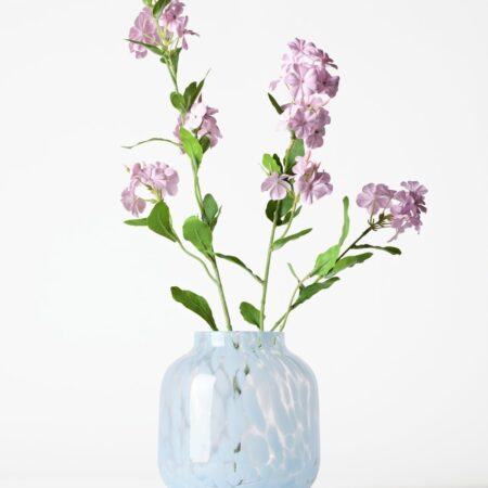 Vaas ⌀15x18cm Bink glas spikkel blauw
