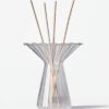 Vaas ⌀5.7x10.8cm Zwier glas ribbel transparant